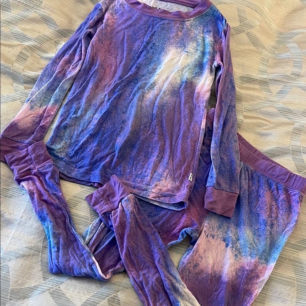 Tie-Dye Long Sleeve Pajama Set